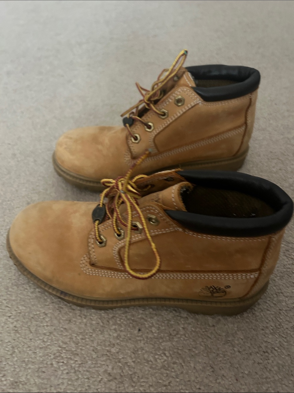 Timberland Wheat Nubuck Chukka Boots with Black Padded Collar
